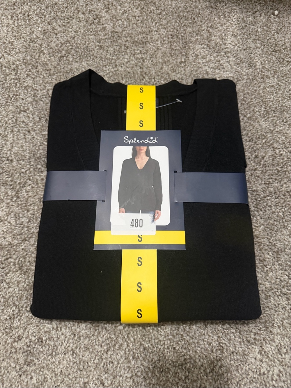 “New” Splendid Black V-Neck Wrap Top sizeS,M
